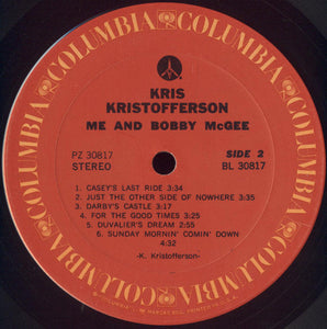 Kris Kristofferson : Me And Bobby McGee (LP, Album, RE, Pit)