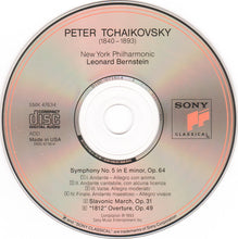 Load image into Gallery viewer, Leonard Bernstein, Tchaikovsky*, New York Philharmonic : Tchaikovsky: Symphony No. 5 / Slavonic March / &quot;1812&quot; Overture (CD, Comp, Ltd, RM, SBM)
