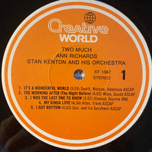 Load image into Gallery viewer, Ann Richards And Big Band Of Stan Kenton* : Two Much (LP, Album, RE)
