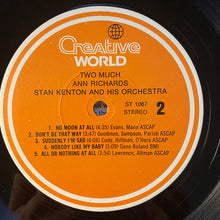 Load image into Gallery viewer, Ann Richards And Big Band Of Stan Kenton* : Two Much (LP, Album, RE)
