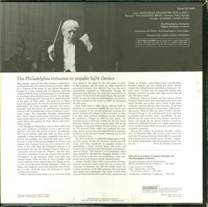 Liszt*, Smetana*, Dvořák* - The Philadelphia Orchestra, Eugene Ormandy : Hungarian Rhapsodies Nos. 1 And 2, Bartered Bride: Overture • Polka • Furiant, Scherzo Capriccioso (LP, Album)