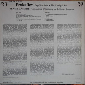 Prokofiev*, Ansermet*, L'Orchestre De La Suisse Romande : Scythian Suite / The Prodigal Son (LP)