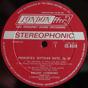 Prokofiev*, Ansermet*, L'Orchestre De La Suisse Romande : Scythian Suite / The Prodigal Son (LP)