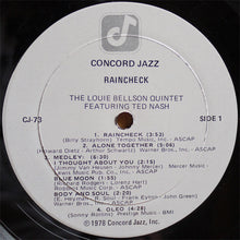 Charger l'image dans la galerie, The Louie Bellson Quintet Featuring Ted Nash : Raincheck (LP, Album)
