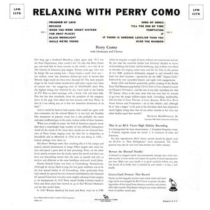 Perry Como : Relaxing With Perry Como (LP, Album, Mono)