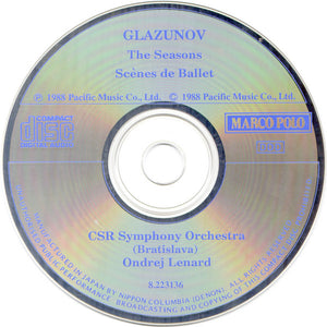 Glazunov*, CSR Symphony Orchestra (Bratislava)*, Ondrej Lenard* : Seasons • Scenes de Ballet (CD, Album)