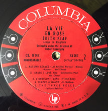Laden Sie das Bild in den Galerie-Viewer, Édith Piaf* : La Vie En Rose / Édith Piaf Sings In English (LP, Album, Mono)
