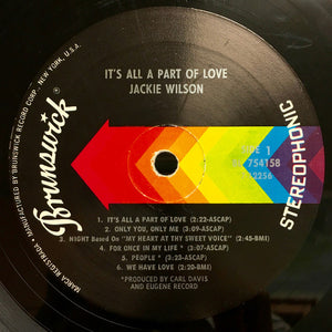 Jackie Wilson : It's All A Part Of Love (LP)