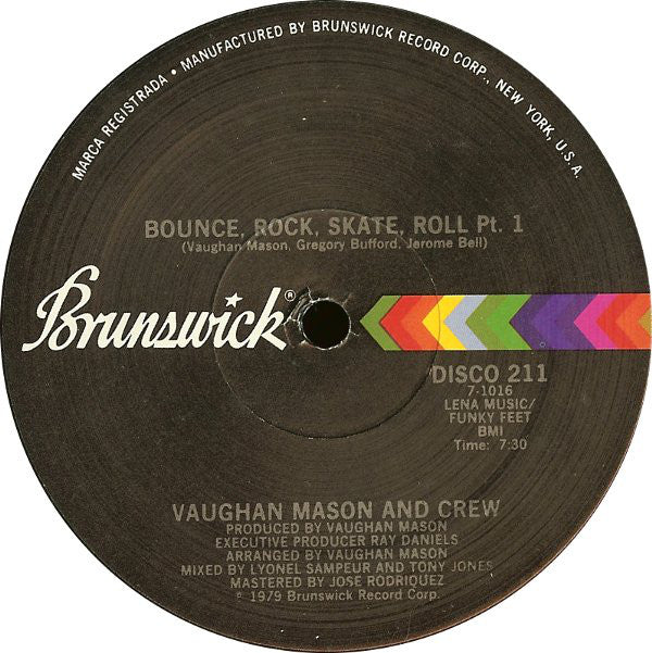 Vaughan Mason And Crew* : Bounce, Rock, Skate, Roll (12