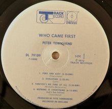 Charger l'image dans la galerie, Peter Townshend* : Who Came First (LP, Album, Glo)
