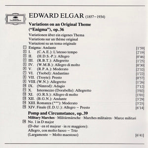 Elgar* - BBC Symphony Orchestra, Leonard Bernstein : Enigma Variations / "Pomp And Circumstance" Marches Nos.1&2 / "The Crown Of India": March (CD, Album, RE)