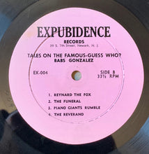Laden Sie das Bild in den Galerie-Viewer, Babs Gonzales : Tales On The Famous Guess Who? - Vol. 2 (LP, Album, Mono)
