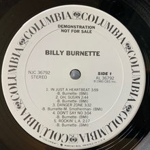 Charger l'image dans la galerie, Billy Burnette : Billy Burnette (LP, Album, Promo, San)
