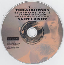 Charger l&#39;image dans la galerie, Tchaikovsky*, USSR Symphony Orchestra*, Svetlanov* : Symphony No. 5 / Capriccio Italien (CD, RE, RM)
