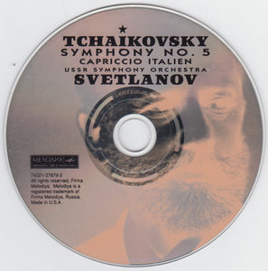 Tchaikovsky*, USSR Symphony Orchestra*, Svetlanov* : Symphony No. 5 / Capriccio Italien (CD, RE, RM)