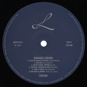 Cream (2) : Disraeli Gears (LP, Album, Mono, RE, 180)