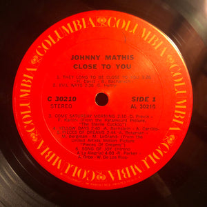 Johnny Mathis : Close To You (LP, Album, Ter)