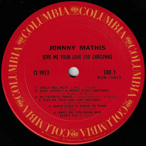 Johnny Mathis : Give Me Your Love For Christmas (LP, Album, RE)
