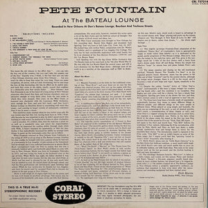 Pete Fountain : Pete Fountain At The Bateau Lounge (LP, Album, RP)