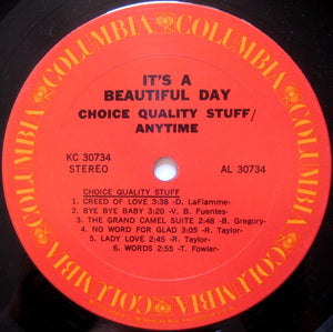 It's A Beautiful Day : Choice Quality Stuff / Anytime (LP, Album, Ter)