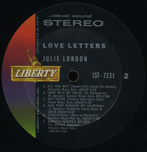 Julie London : Love Letters (LP, Album)