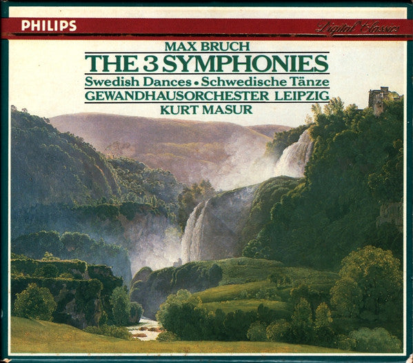 Max Bruch, Gewandhausorchester Leipzig, Kurt Masur : The 3 Symphonies / Swedish Dances = Schwedische Tänze (2xCD + Box)