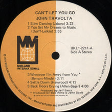 Laden Sie das Bild in den Galerie-Viewer, John Travolta : Can't Let You Go (LP, Album, Ind)

