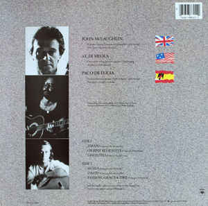 John McLaughlin, Al Di Meola, Paco De Lucía : Passion, Grace & Fire (LP, Album)