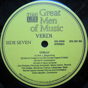 Verdi* : Great Men Of Music (4xLP, Album, Comp + Box)