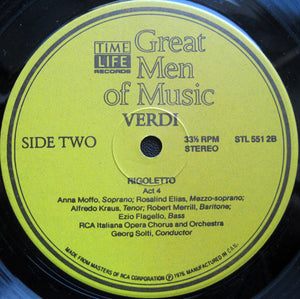 Verdi* : Great Men Of Music (4xLP, Album, Comp + Box)