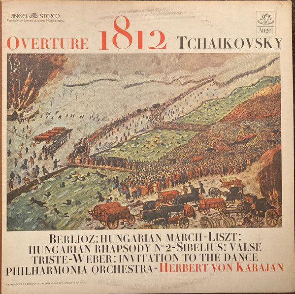 Herbert von Karajan, Philharmonia Orchestra : Overture 1812 (LP, Comp, Blu)