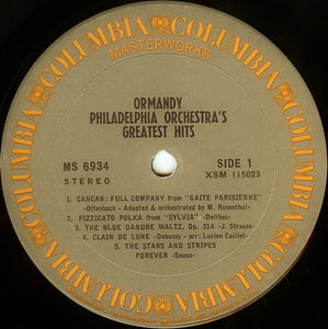 Ormandy* / Philadelphia Orchestra* : Ormandy, Philadelphia Orchestra's Greatest Hits (LP, Comp)