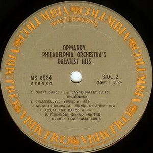 Ormandy* / Philadelphia Orchestra* : Ormandy, Philadelphia Orchestra's Greatest Hits (LP, Comp)