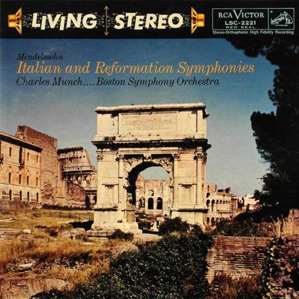 Mendelssohn* / Charles Munch, Boston Symphony Orchestra : Italian And Reformation Symphonies (LP, Ind)