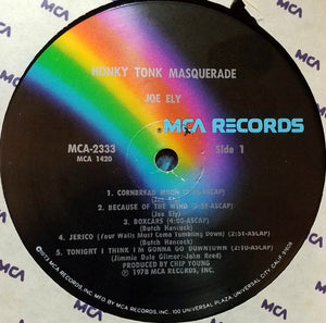 Joe Ely : Honky Tonk Masquerade (LP, Album, Glo)