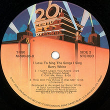 Load image into Gallery viewer, Barry White : I Love To Sing The Songs I Sing (LP, Album)
