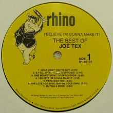 Load image into Gallery viewer, Joe Tex : I Believe I'm Gonna Make It! (The Best Of) (LP, Comp)
