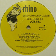 Load image into Gallery viewer, Joe Tex : I Believe I'm Gonna Make It! (The Best Of) (LP, Comp)
