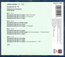 Laden Sie das Bild in den Galerie-Viewer, Joseph Haydn - Antal Dorati, Philharmonia Hungarica : The Symphonies N°s 48-59 (4xCD, Comp, RM)
