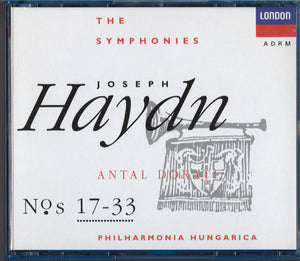 Joseph Haydn - Antal Dorati, Philharmonia Hungarica : The Symphonies N°s 17-33 (4xCD, Comp, RM)