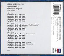 Laden Sie das Bild in den Galerie-Viewer, Joseph Haydn - Antal Dorati, Philharmonia Hungarica : The Symphonies N°s 17-33 (4xCD, Comp, RM)
