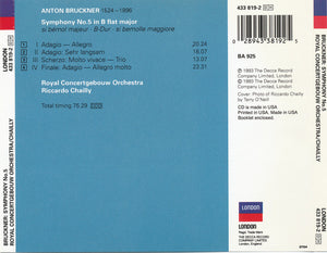 Anton Bruckner - Riccardo Chailly, Concertgebouworkest : Symphony No. 5 (CD, Album)