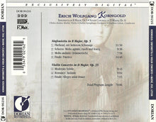 Charger l&#39;image dans la galerie, Erich Wolfgang Korngold - Ulrike-Anima Mathé, Andrew Litton, Dallas Symphony Orchestra : Sinfonietta In B Major, Op. 5 • Violin Concerto In D Major, Op. 35 (CD, Album)
