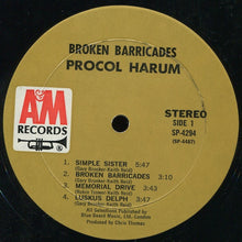 Load image into Gallery viewer, Procol Harum : Broken Barricades (LP, Album, Mon)
