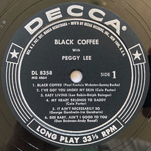 Load image into Gallery viewer, Peggy Lee : Black Coffee With Peggy Lee (LP, Album, Mono, Styrene)
