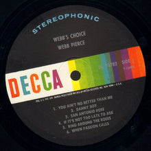 Load image into Gallery viewer, Webb Pierce : Webb's Choice (LP, Album, Pin)
