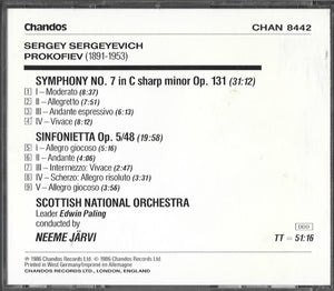 Sergei Prokofiev, Royal Scottish National Orchestra, Neeme Järvi : Symphony No.7 In C # Minor Op.131 / Sinfonietta Op.5/48 (CD, Album)