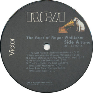 Roger Whittaker : The Best Of Roger Whittaker (LP, Comp, RE)