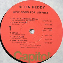 Laden Sie das Bild in den Galerie-Viewer, Helen Reddy : Love Song For Jeffrey (LP, Album, Gat)
