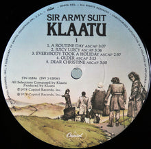 Laden Sie das Bild in den Galerie-Viewer, Klaatu : Sir Army Suit (LP, Album, Emb)
